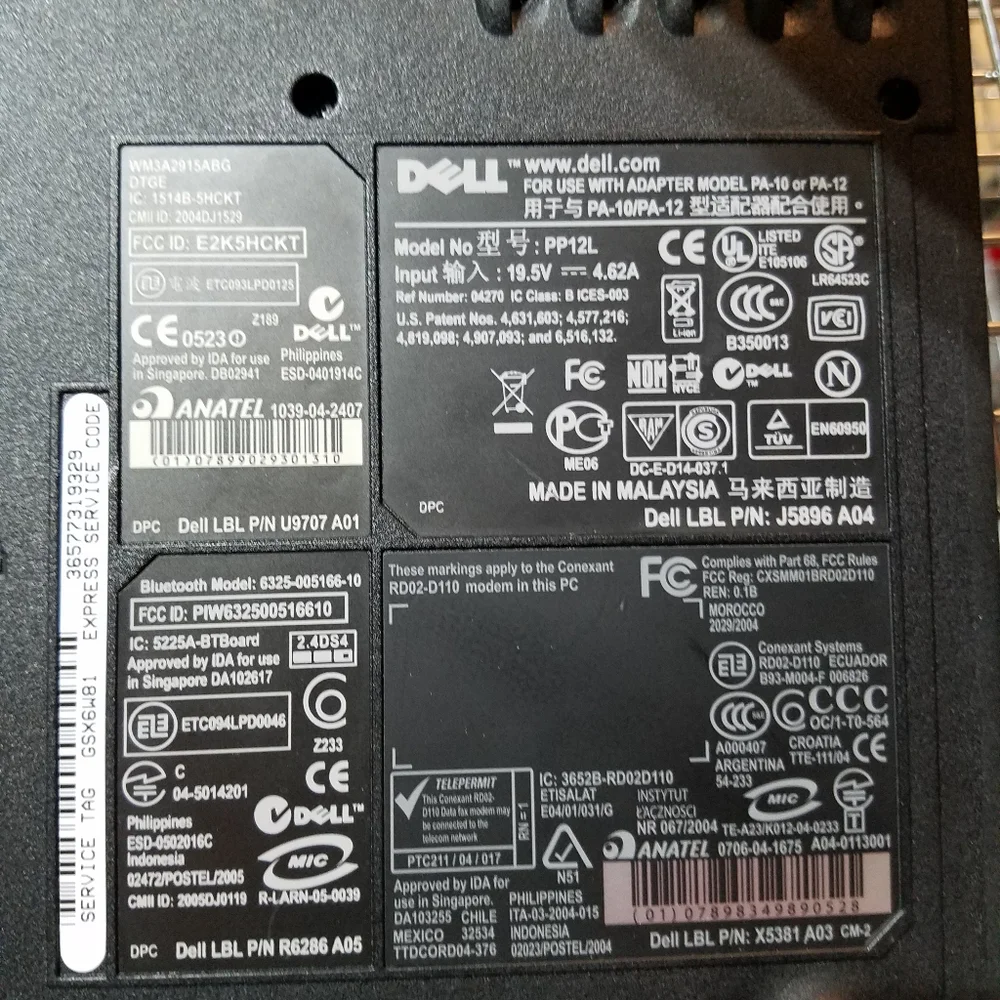 Dell Laptop Computer SPIRON 6000